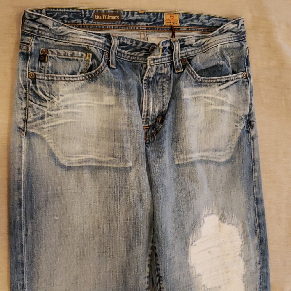 AG Fillmore destroyed/repaired jeans
